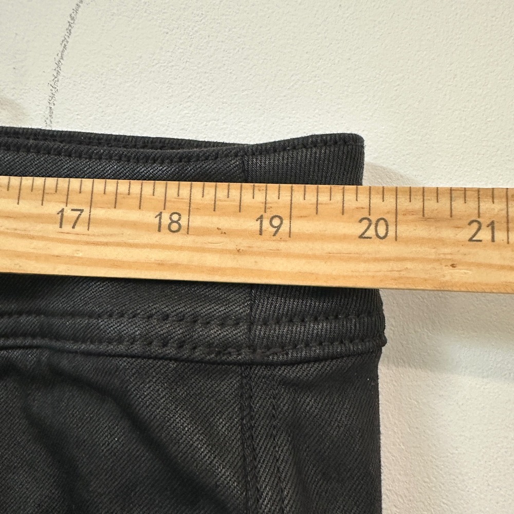 Lane Bryant Coated Denim Skinny Jeans Black High Rise Stretch Plus Size 20 - Picture 4 of 7